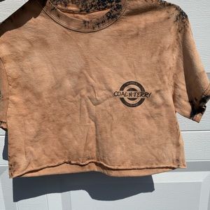 Coal n Terry crop top